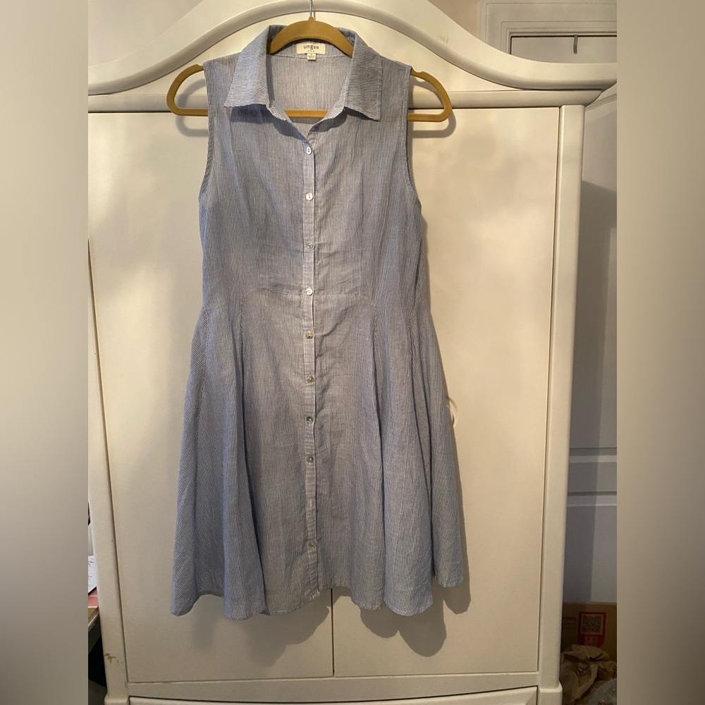 Umgee Light Blue Sleeveless Midi Dress